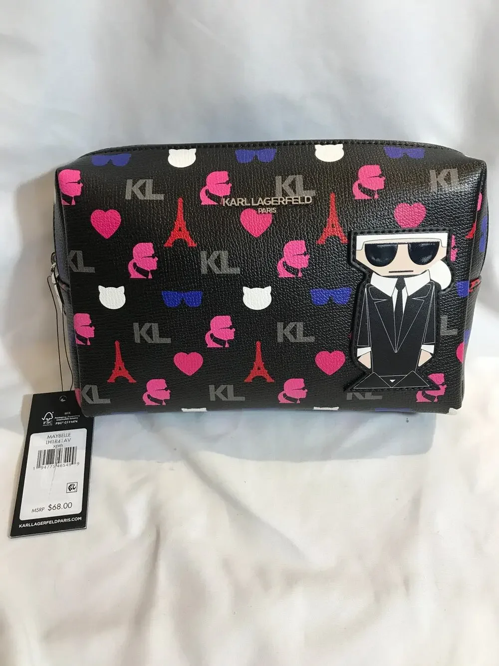 Karl Lagerfeld Paris Maybelle Cosmetic Bag NWT